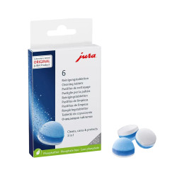Tisztítótabletta kávéfőzőhöz Jura 6 db/doboz Vízkőoldás, szanitertisztítás Jura