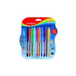 Golyóstoll 0,7 mm 10 db/bliszter Keyroad vegyes színek Golyóstoll Keyroad