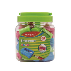 Hegyező 1 lyukú 60 db/display Keyroad Cute vegyes színek Hegyező Keyroad