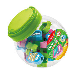 Hegyező 1 lyukú 72 db/display Keyroad Funnyfish vegyes színek Hegyező Keyroad