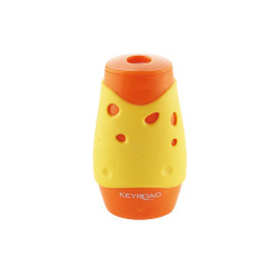 Hegyező 2 lyukú tartályos, fedeles 12 db/display Keyroad Cheese vegyes színek Hegyező Keyroad