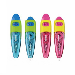 Hibajavító roller, nyomógombos, 5 mm x 6 m, Keyroad, vegyes színek Hibajavító roller Keyroad