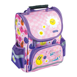 Iskolatáska, lányos, Smiley, 38 x 28 x 18 cm, Keyroad Gyermektáska, tornazsák Keyroad