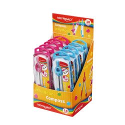 Körző ceruzás/betétes, fém Keyroad JellyBean vegyes színek Körző és kelléke Keyroad