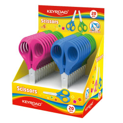 Olló 13 cm tompa fejű 20 db/display Keyroad Start vegyes színek Ollók, kések Keyroad