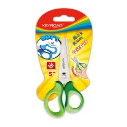 Olló 13 cm tompa fejű Keyroad Soft Grip vegyes színek Ollók, kések Keyroad