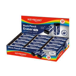 Radír, 30 db/display, Keyroad Tec Black, fekete Radír Keyroad