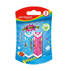 Radír, PVC mentes 2 db/bliszter Keyroad Kaleidoscope vegyes színek Radír Keyroad