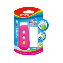 Radír, PVC mentes 2 db/bliszter Keyroad Smile Eraser vegyes színek Radír Keyroad