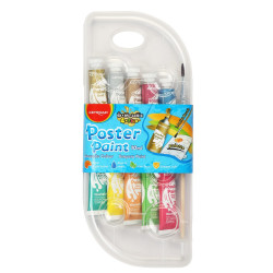 Tempera készlet 10 ml. 10 db/bliszter Keyroad fémes és neon színek Tempera Keyroad