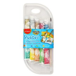 Tempera készlet 10 ml. 10 db/bliszter Keyroad fémes és neon színek Tempera Keyroad