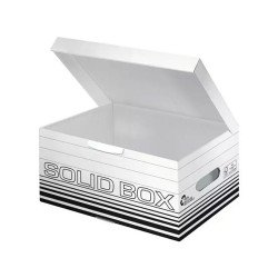 Archiváló doboz S méret, felfelé nyíló tetővel Leitz Solid Box fehér Archiválás Leitz