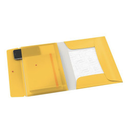 Gumis mappa A4, PP Extra tasakkal Leitz Cosy melegsárga Gumis mappa Leitz