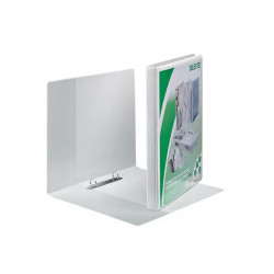 Gyűrűskönyv panorámás A4, Maxi 3cm, 2 gyűrű, O alakú, PP Leitz fehér Gyűrűskönyv Leitz