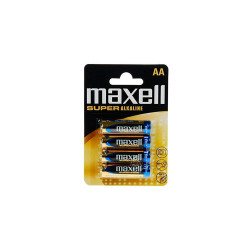 Elem AA ceruza LR6 1,5V super tartós alkaline 4 db/csomag, Maxell Elem, akkumulátor, töltő Maxell