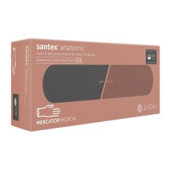 Gumikesztyű latex púdermentes, hosszú szárú S jobb/bal 2x50 db Santex fehér Gumikesztyű Mercator