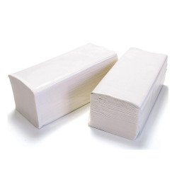 Kéztörlő 2 rétegű V hajtogatású 100% cellulóz 200 lap/csomag 15 csomag/karton Millena hófehér Papírtörlők Millena
