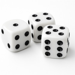 Dobókocka 15x15mm, műanyag, 3db/csomag, Nebulo Iskolai készségfejlesztő Nebulo