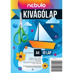 Enyvezetlen kivágóminta A4, vegyes színek, 10 lap/csomag, Nebulo Iskolai készségfejlesztő Nebulo