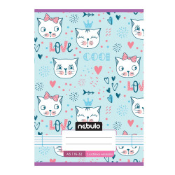 Füzet, A5, 2. osztályos vonalas, 16-32, Cuki minták, 16 db/csomag Nebulo Iskolai füzet Nebulo