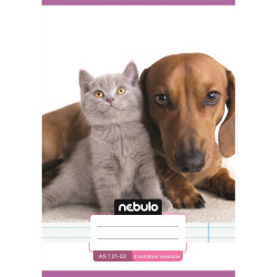 Füzet, A5, 4. osztályos vonalas, 21-32, Cuki minták, I., 16 db/csomag Nebulo Iskolai füzet Nebulo