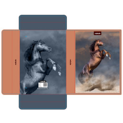 Füzetbox A4, hullámkarton, Szürke Ló, Nebulo Tok, tartó, füzetbox Nebulo