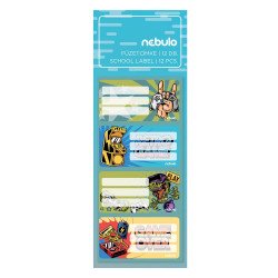 Füzetcímke 12db-os, Gamer, vegyes minták, Nebulo Füzetcímke Nebulo