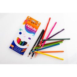 Színes ceruza készlet, háromszögletű Nebulo 12 klf. szín Színesceruza Nebulo