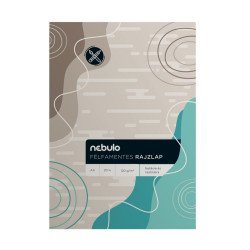 Rajzlap félfamentes A4, papírszalagos 10 ív/csomag, Nebulo Írólap, rajzlap Nebulo