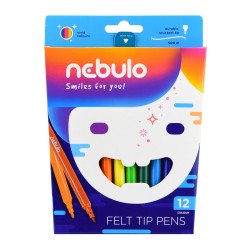 Rostirón, filctoll készlet, vízbázisú Nebulo 12 klf. szín Filctoll Nebulo