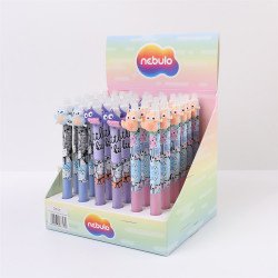 Zseléstoll radírozható, Vicces Cicák, 36 db/display Nebulo Zselés toll Nebulo