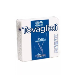 Szalvéta 2 rétegű 33 x 33 cm 50 lap/cs Paperdi fehér Szalvéták Paperdi