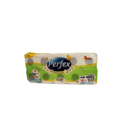 Toalettpapír 3 rétegű 120 lap/tekercs 10 tekercs/csomag Boni Perfex Parfüm Essence kamillás Toalettpapírok Perfex