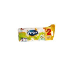 Toalettpapír 3 rétegű 150 lap/tekercs 8+2 tekercs/csomag Boni Perfex DeLuxe kamillás Toalettpapírok Perfex