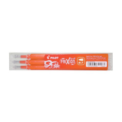 Rollertoll betét, golyóméret 0,7mm, 3 db/csom Pilot Frixion Ball, írásszín narancssárga Tollbetét Pilot