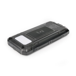 Powerbank napelemes 15W 2X USB-A + USB-C Platinet fekete Powerbank Platinet