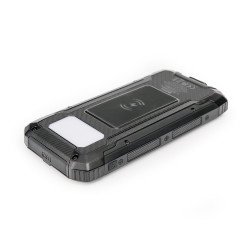 Powerbank napelemes 15W 2X USB-A + USB-C Platinet fekete Powerbank Platinet