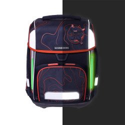 Iskolatáska ergonómikus, fiús 9 részes szett Ninja Revenge Schneiders Gyermektáska, tornazsák Schneiders