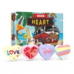 Radír, szív, 36 db/display, Silka Radír Silka
