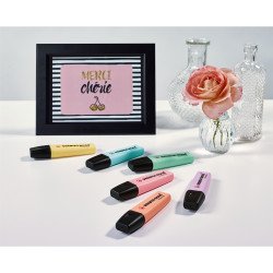 Szövegkiemelő készlet 2-5mm, vágott hegyű STABILO Boss original Pastel, 6 klf. szín Szövegkiemelő Stabilo