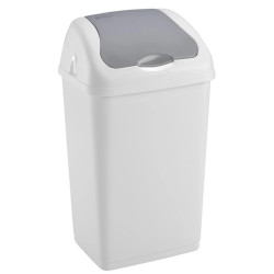 Szemetes kuka billenő fedéllel műanyag 60 literes Heidrun Altea fehér Papírkosár, szemetes Uctem Plas