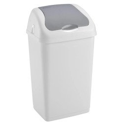 Szemetes kuka billenő fedéllel műanyag 60 literes Heidrun Altea fehér Papírkosár, szemetes Uctem Plas