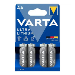 Elem AA ceruza LR6 4 db/csomag, Varta Ultra Lithium Elem, akkumulátor, töltő Varta