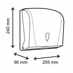 Adagoló Z hajtogatású kéztörlőhöz műanyag Vialli K20 fehér Adagolók, tárolók, készülékek Vialli
