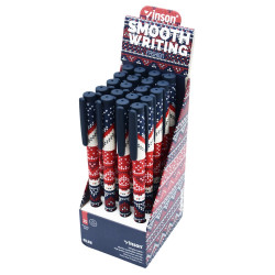 Golyóstoll kupakos, 0,7mm Vinson Glee A12 vegyes test displ 20 db/display Golyóstoll Vinson