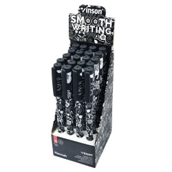 Golyóstoll kupakos, 0,7mm Vinson Hannah A71 vegyes test displ 20 db/display Golyóstoll Vinson