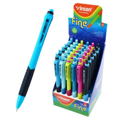 Golyóstoll nyomógombos 0,7mm Vinson 5237 Fine vegyes displ 36 db/display Golyóstoll Vinson