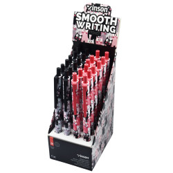 Golyóstoll nyomógombos 0,7mm Vinson Cat F2 vegyes test displ 24 db/display Golyóstoll Vinson