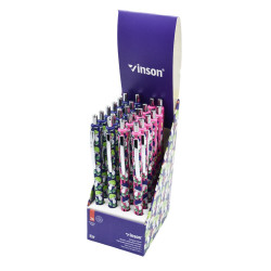 Golyóstoll nyomógombos 0,7mm Vinson Elf K30 vegyes test displ 24 db/display Golyóstoll Vinson