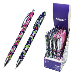 Golyóstoll nyomógombos 0,7mm Vinson Elf K30 vegyes test displ 24 db/display Golyóstoll Vinson